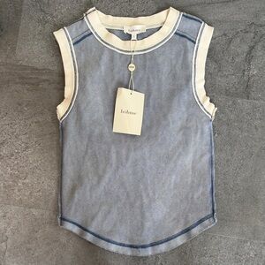 bohme Light Blue Tank with Cream Trim
